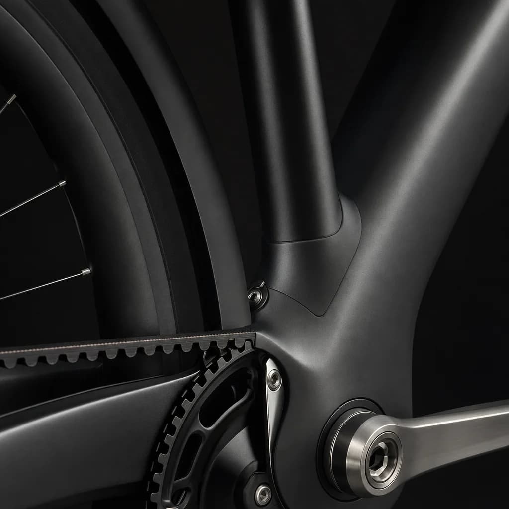 Precision frame and carbon belt engineering detail